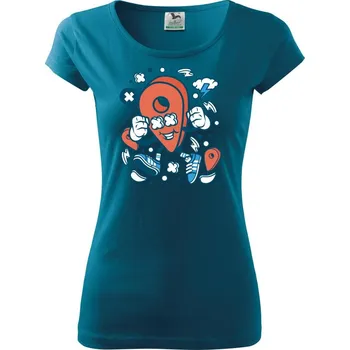 Dámské tričko Výletník - Dámské triko Pure - L ( Petrolejová )