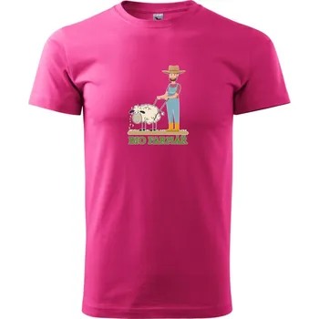 BIO farmář - Klasické pánské triko vyšší gramáže - S ( Purpurová )