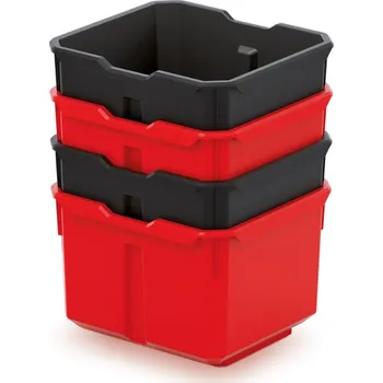 Prosperplast Plastové boxy 157x140x105mm Black/Red 4ks