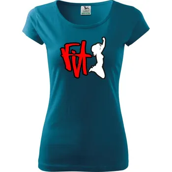 Dámské tričko Fit jump - Dámské triko Pure - 2XL ( Petrolejová )