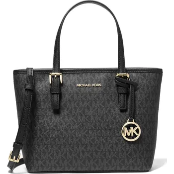 Kabelka Michael Kors Jet Set Travel Extra-Small Logo Top-Zip Tote Bag Black