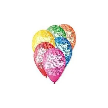 Balónek Balónky happy birthday 1ks nafukovací