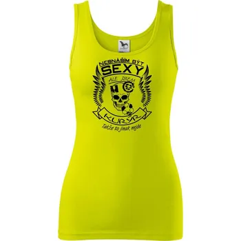 Dámské tričko Nesnáším být sexy - kurýr - Dámské tílko - 2XL ( Limetková )