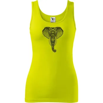 Dámské tričko Slon kresba - Dámské tílko - XL ( Limetková )