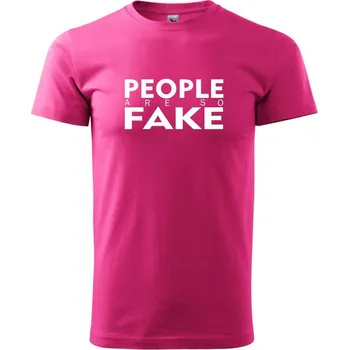 Pánská móda Fake people - Klasické pánské triko vyšší gramáže - XL ( Purpurová )