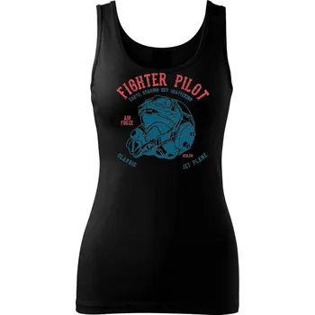 Dámské tričko Fighter Pilot - Dámské tílko - S ( Černá )