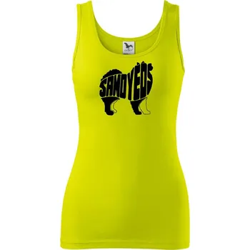 Dámské tričko Samojed - Dámské tílko - M ( Limetková )