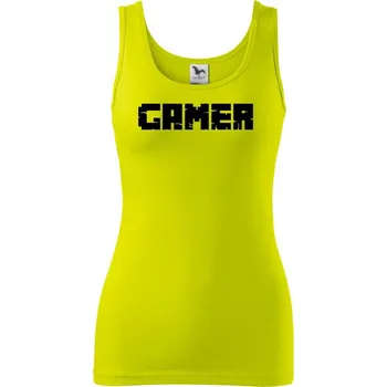 Dámské tričko Gamer nápis - Dámské tílko - L ( Limetková )