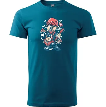 Pánské tričko Rozbíječ kytar - Klasické pánské triko vyšší gramáže - M ( Petrolejová )