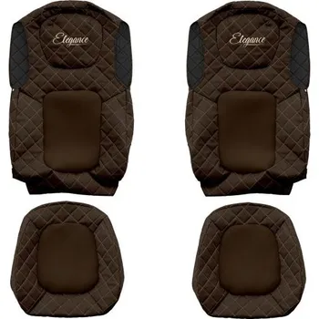 Kožené autopotahy Ford F-Max, hnědé