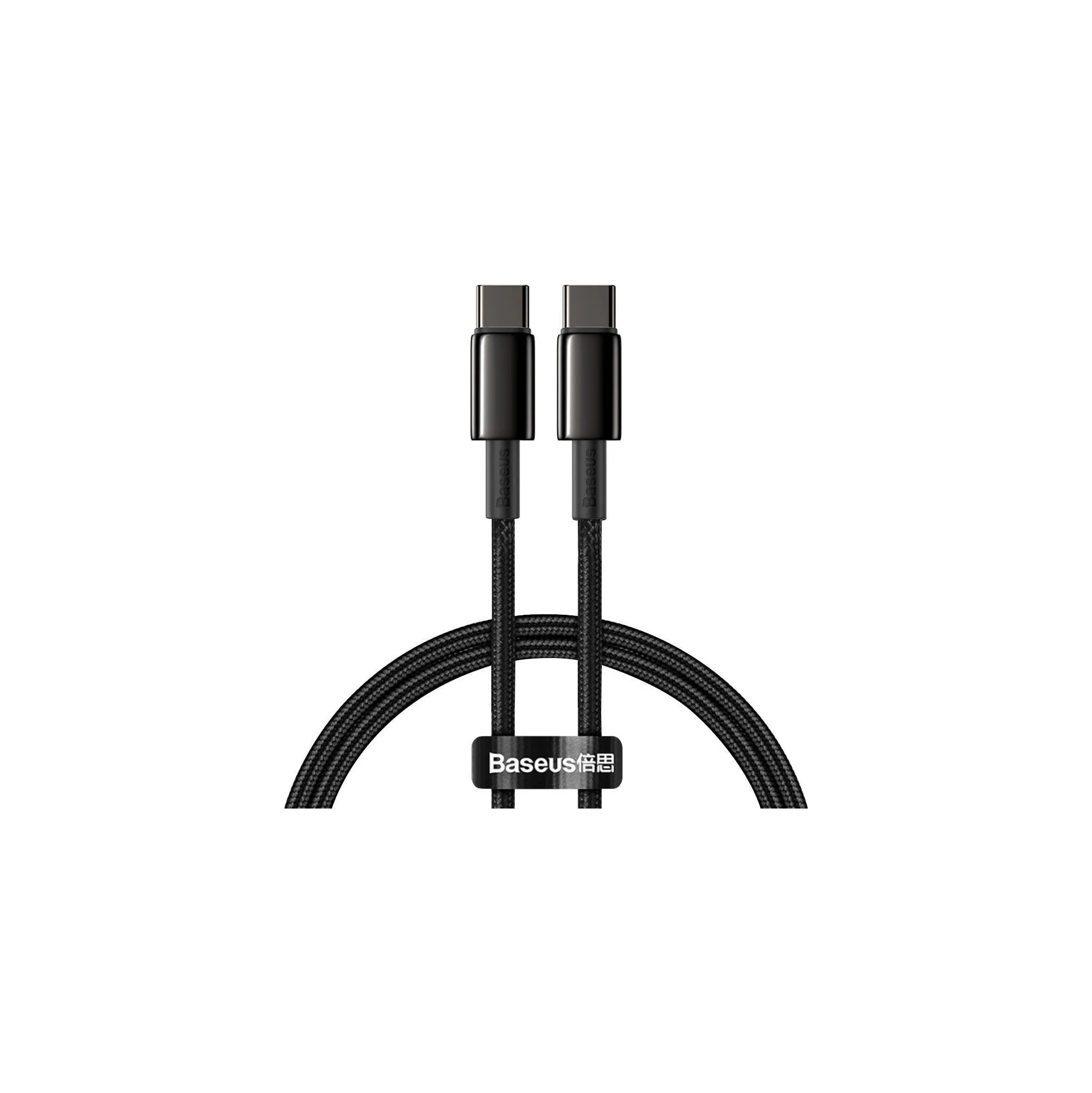 Fotografie 1 - Datový kabel Baseus Tungsten Gold USB-C MM 1 m černý