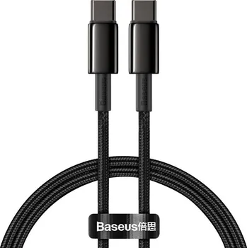 Baseus Tungsten Gold USB-C MM 1 m černý