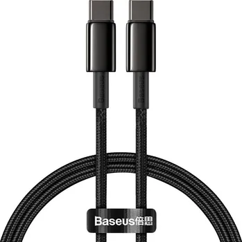 Datový kabel Baseus Tungsten Gold USB-C MM 1 m černý