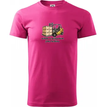 Pánské tričko Někdy si připadám jako hrdina ještěrka - Klasické pánské triko vyšší gramáže - L ( Purpurová )