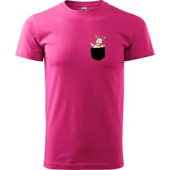 Pánská móda Sob v kapse - Klasické pánské triko vyšší gramáže - 2XL ( Purpurová )