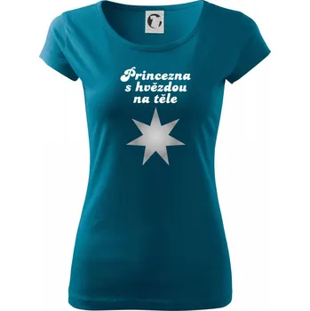 Princezna s hvězdou na těle - Dámské triko Pure - XS ( Petrolejová )
