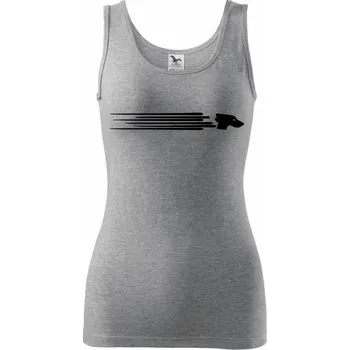 Dámské tričko Chrt rychlý - Dámské tílko - XL ( Tmavě šedý melír )