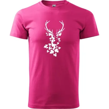 Pánská móda Jelen z listů - Klasické pánské triko vyšší gramáže - M ( Purpurová )