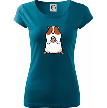 Dámské tričko Hladový křeček - Dámské triko Pure - XL ( Petrolejová )