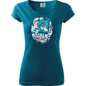 Dámské tričko Pračkynátor - Dámské triko Pure - M ( Petrolejová )