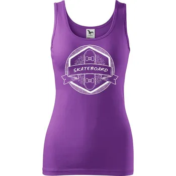 Dámské tričko Skateboard erb kulatý - Dámské tílko - 2XL ( Fialová )
