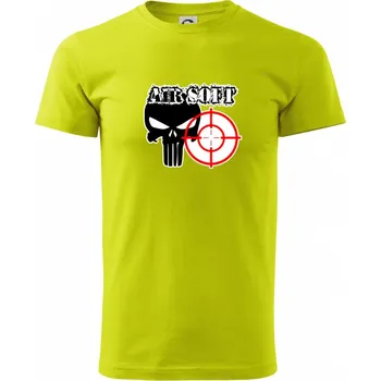 Airsoft lebka - Klasické pánské triko vyšší gramáže - XS ( Limetková )
