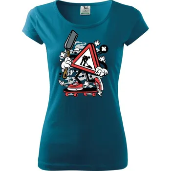 Dámské tričko Musíme to opravit - Dámské triko Pure - S ( Petrolejová )