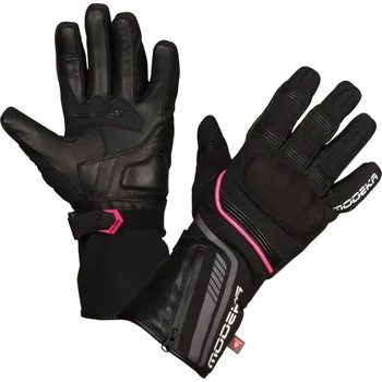 Moto rukavice dámské moto rukavice MODEKA MAKARI LADY černá/růžová Velikost: M