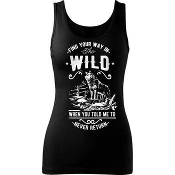 Dámské tričko Find Your Way in the Wild - Dámské tílko - M ( Černá )