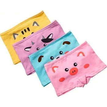 4 ks dívčích kalhotek s nohavičkami, různé animované motivy Motiv: Zvířátka, Velikost: XL (8-10 let)