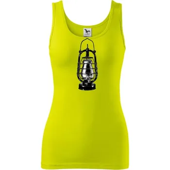 Dámské tričko Stará petrolejová lampa - Dámské tílko - M ( Limetková )