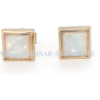 Souprava šperků dámské náušnice ze žlutého zlata s opálem OLI21010002611581