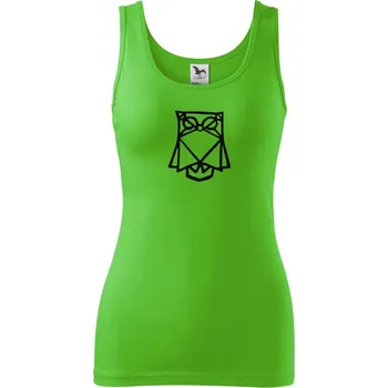 Dámské tričko Geometrire - sova jednoduchá - Dámské tílko - 2XL ( Apple Green )