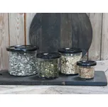 Skleněná dóza s černým víčkem French Jam - Ø 9*8,5 cm