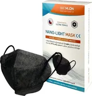 NANO M.ON Nano Light Mask rouška ve tvaru respirátoru černá 10 ks