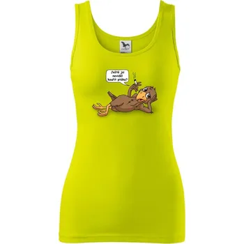 Kouřící pták (Hana-creative) - Dámské tílko - XS ( Limetková )
