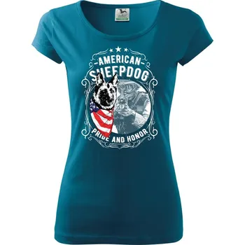 American Sheepdog - Dámské triko Pure - 3XL ( Petrolejová )