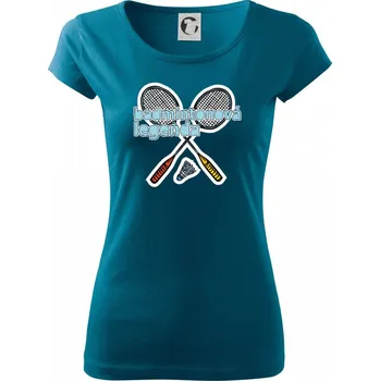 Dámské tričko Badmintonová legenda - Dámské triko Pure - XS ( Petrolejová )