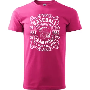 Pánská móda Baseball Superior League - Klasické pánské triko vyšší gramáže - 2XL ( Purpurová )
