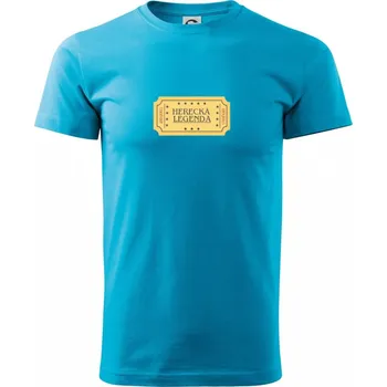 Herecká legenda - Klasické pánské triko vyšší gramáže - M ( Světlý tyrkys )