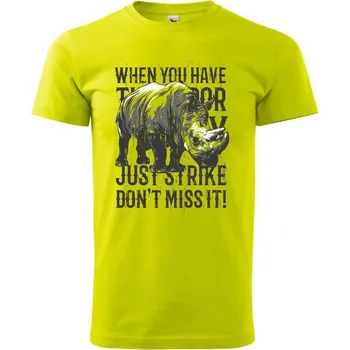 Pánské tričko Rhino strike - Klasické pánské triko vyšší gramáže - 2XL ( Limetková )