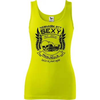 Dámské tričko Nesnáším být sexy - taxikář - Dámské tílko - 2XL ( Limetková )