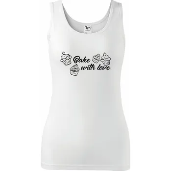 Dámské tričko Bake with love - Dámské tílko - M ( Bílá )