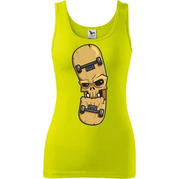 Dámské tričko Skateboard zombie - Dámské tílko - 2XL ( Limetková )