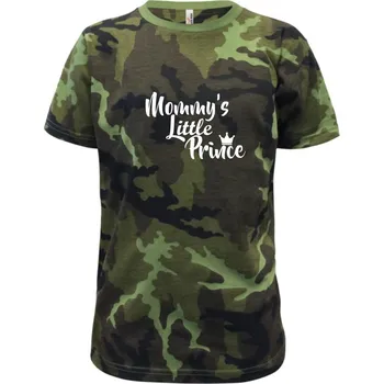Mommy's little prince - Dětské maskáčové triko - 104-110cm / 3-4 roky ( Zelený maskáč )