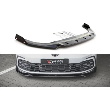 Karosérie Spojler pod nárazník lipa + Flaps V.2 Volkswagen Golf 8 GTI černý lesklý plast