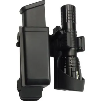ESP Pouzdro rotační MOLLE pro zásobník 9mm LUGER a svítilnu