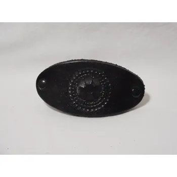 Kožená spona do vlasů č.12 Barva: Černá