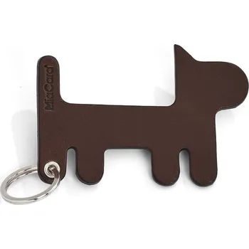 Kožená klíčenka MiaCara kočka Barva: Hnědá