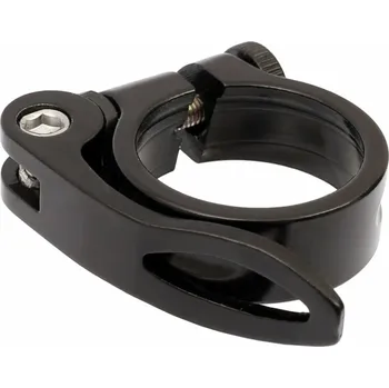 Sedlovka Sedlová objímka BASIC 34,9 mm rychloupínací lesklá černá